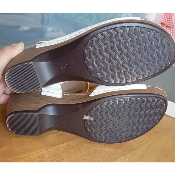 Patrizia Spring Step "Shantay" White Wedge Platform Sandal Women 42 (US10.5 -11) - Picture 8 of 12